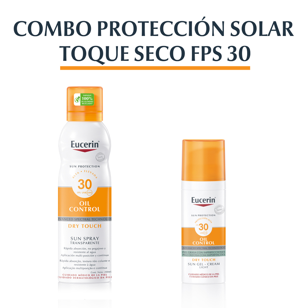 EUCERIN COMBO PROTECCION SOLAR TOQUE SECO FPS30